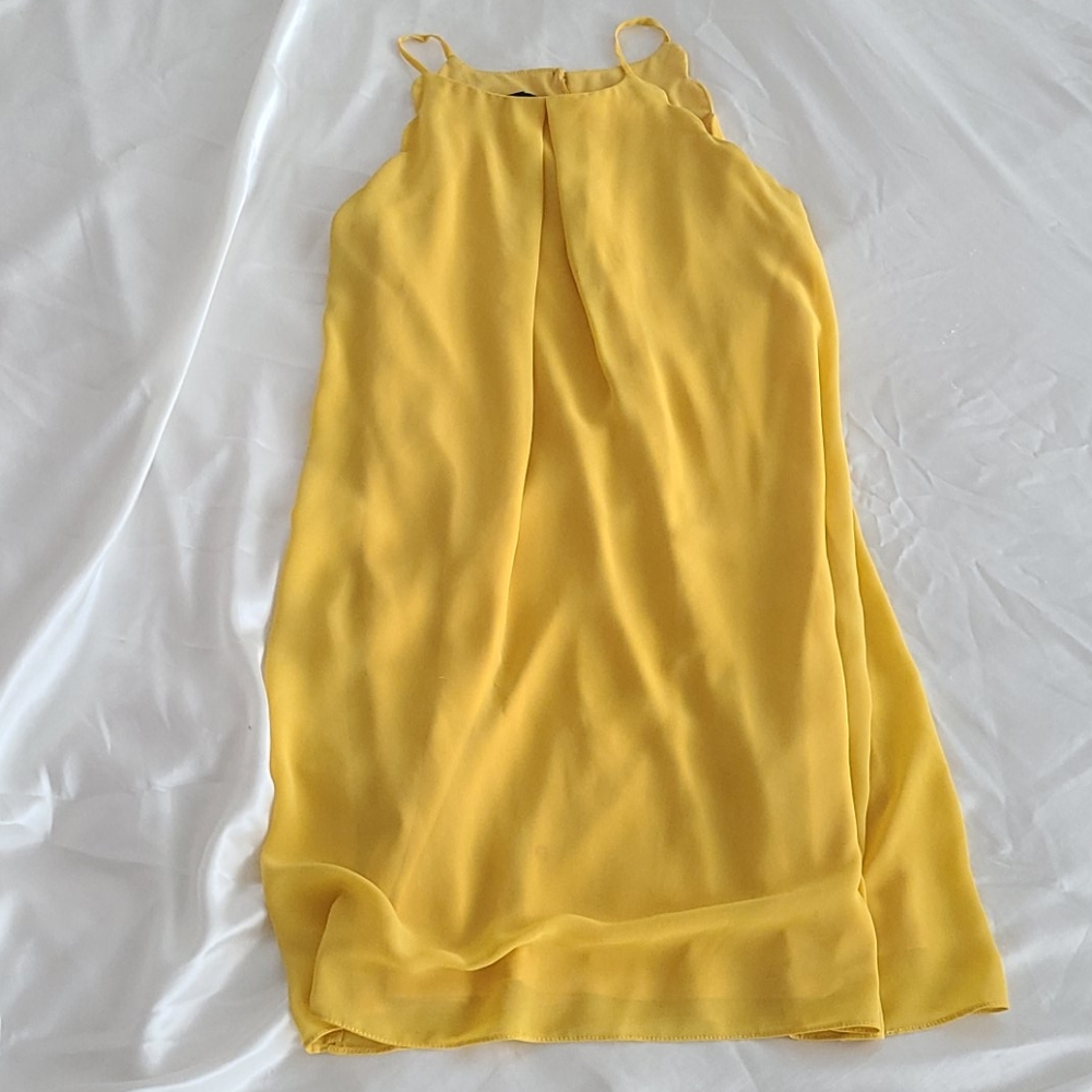 Yellow flowy dress